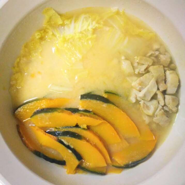 鶏かぼちゃ鍋 かぼちゃ味噌鍋